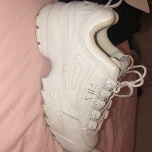 Fila white shoes worn ONCE